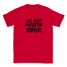 Load image into Gallery viewer, Kids shirt eat. sleep. gym. repeat.