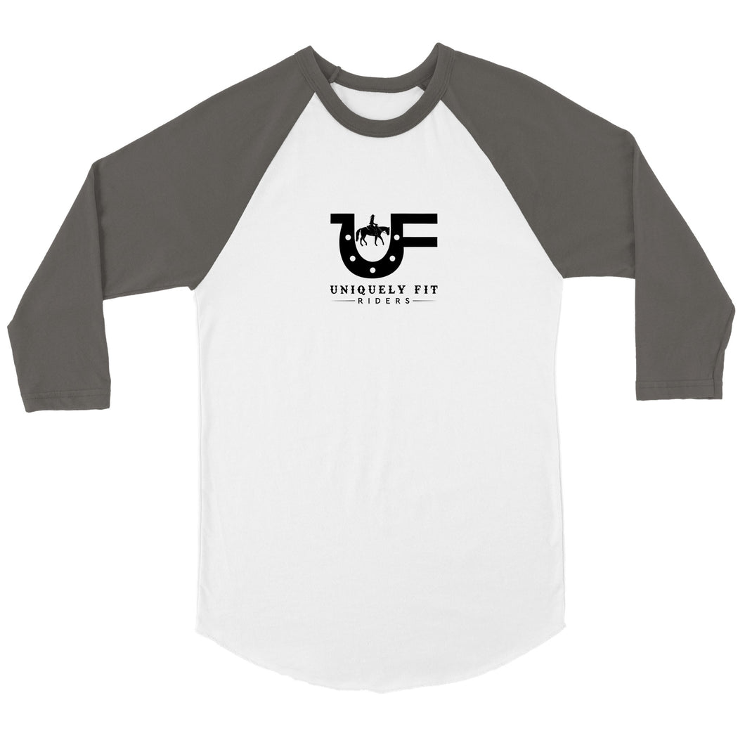 Uniquely Fit Riders Unisex 3/4 sleeve Raglan T-shirt