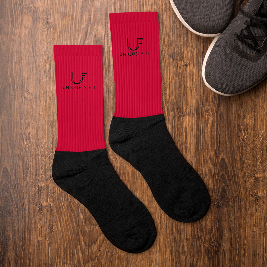 Uniquely Fit Crimson Socks